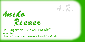 aniko riemer business card